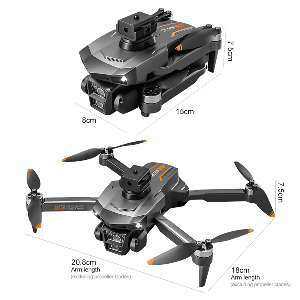 PJC LU30 GPS 5G WiFi FPV with 5.9inch LCD Screen Controller 720P HD Dual Camera Servo Gimbal 360° Obstacle Avoidance Brushless Foldable RC Drone Quadcopter RTF