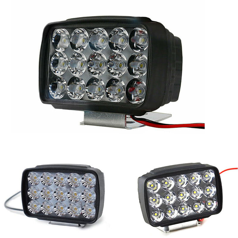 DC 12V-80V 30W 6500K Electric Motorcycle Headlight Spotlight 15LED Spotlight Beads Spotlight Light