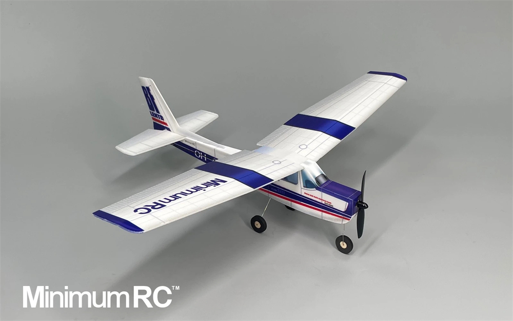 MinimumRC Cessna-152 Skyline Blue 360mm Wingspan 2.4GHz 3CH Gyro Stabilization Trainer RC Airplane KIT with Brushed Motor
