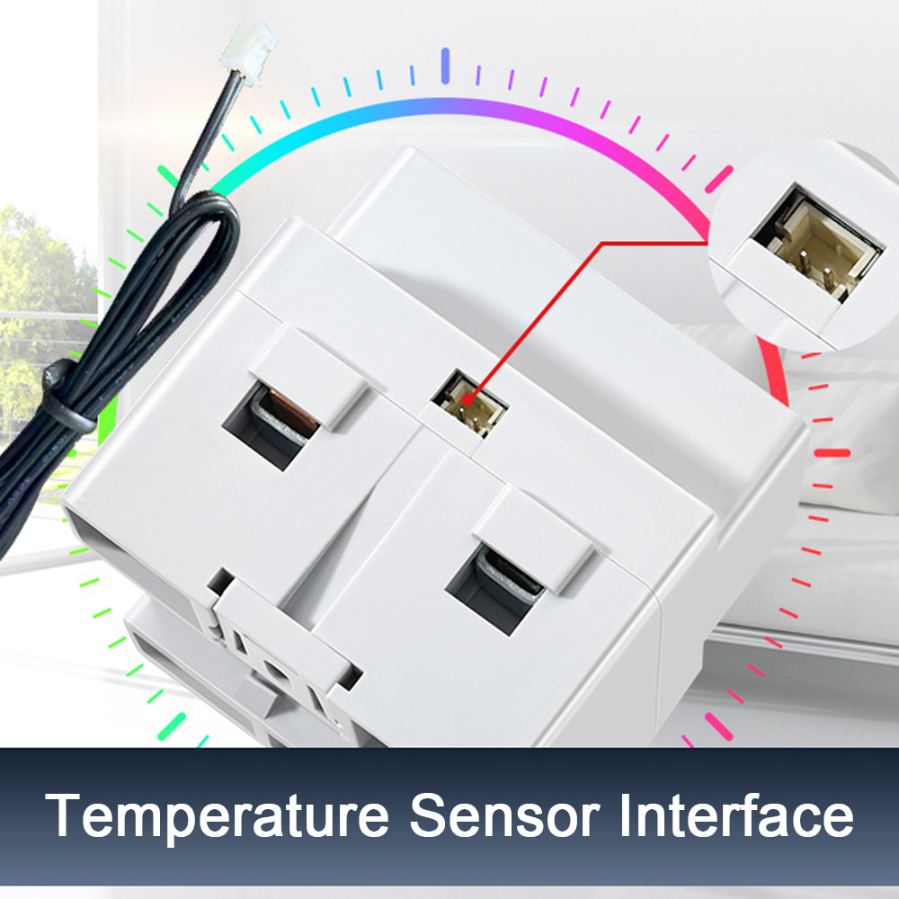 8in1 Power Meter Color Screen 2P Multi-function AC Energy Meter 170-270V/63A Voltage and Current Meter Standard Rail Mounting