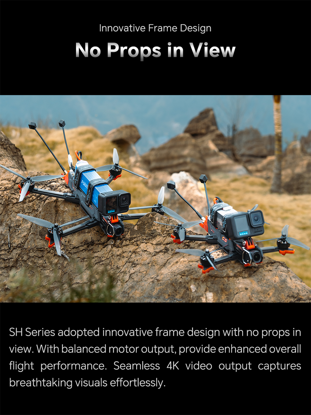 iFlight SH CineFlow 5 O4 Pro F7 6S 5 Inch FPV Racing Drone PNP BNF NO VTX NO Camera with M10 GPS 55A ESC Digital HD System