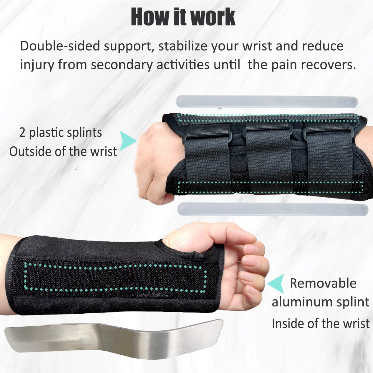 Left / Right Wrist Guard Brace Carpal Tunnel Support Sprain Forearm Splint Band Strap Belt Wristband Hand Wrist Guard Support