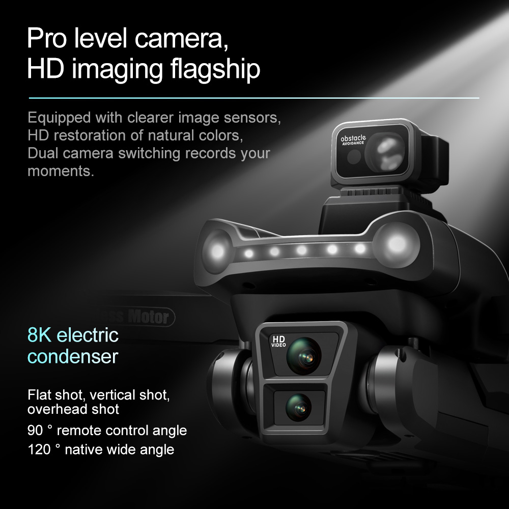WLRC V198 PRO MAX GPS 5G WiFi FPV with 1080P HD Dual Camera Servo Gimbal 360° Obstacle Avoidance Optical Flow Hover Brushless Foldable RC Drone Quadcopter RTF