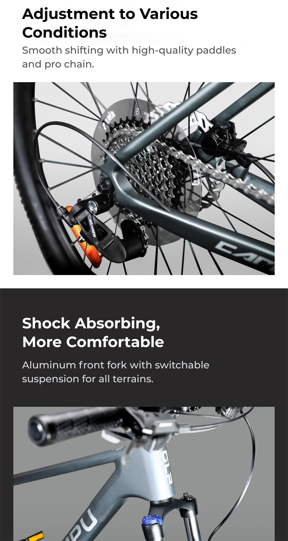 A GELEIPU C30R teljes kerékpár profilból