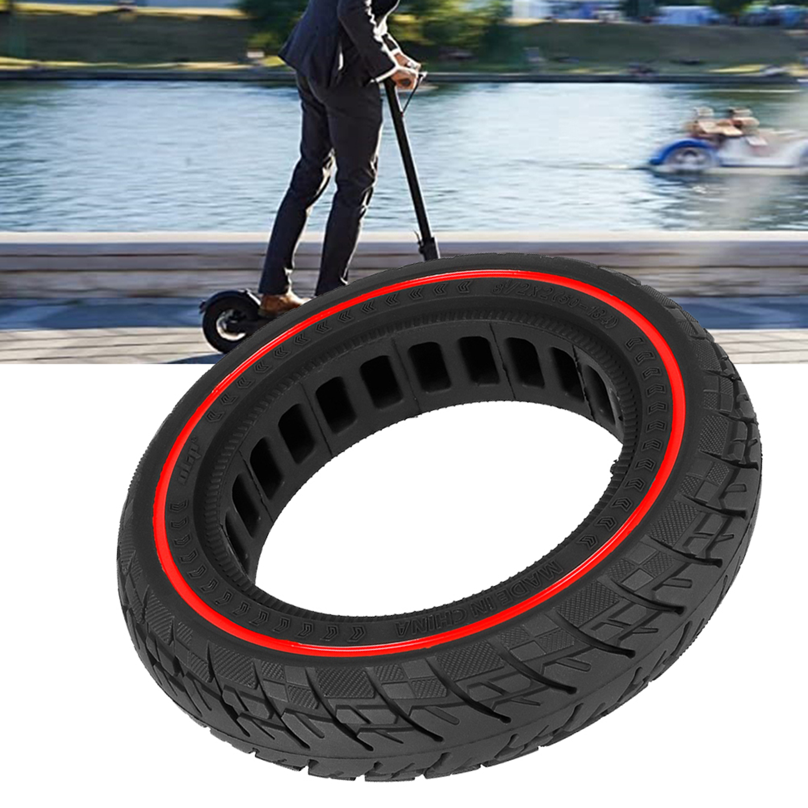 Ulip 8.5*2.0 Inch Solid Tyre For Zero 9/8/ Electric Scooter 8 1/2x2(50-134mm) Rubber Tire Replacement Scooters Accessories