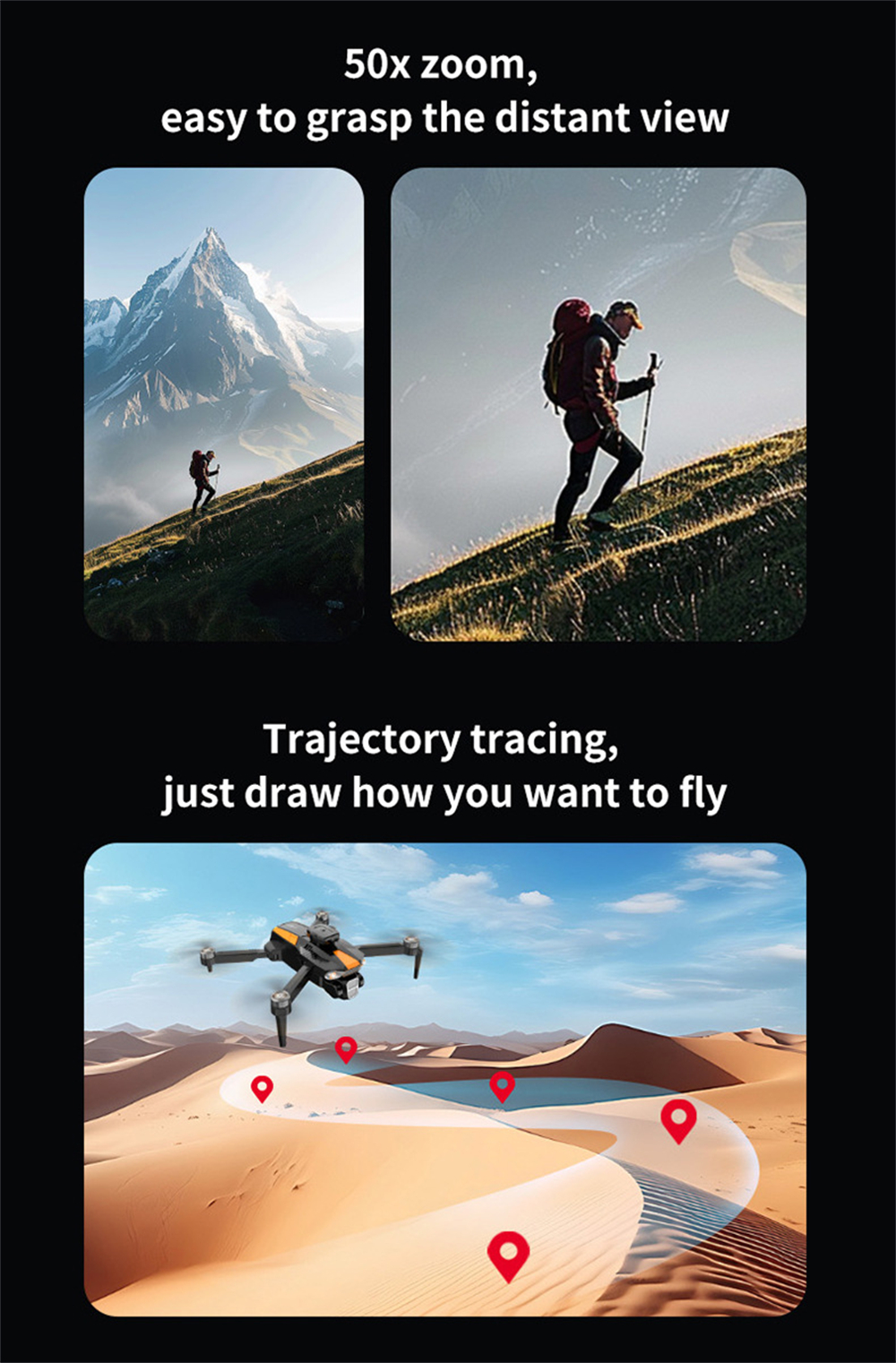 LSRC LF669 GPS 5G WiFi FPV with 5.9inch LCD Screen Controller 720P HD Dual Camera Servo Gimbal 360° Obstacle Avoidance Brushless Foldable RC Drone Quadcopter RTF
