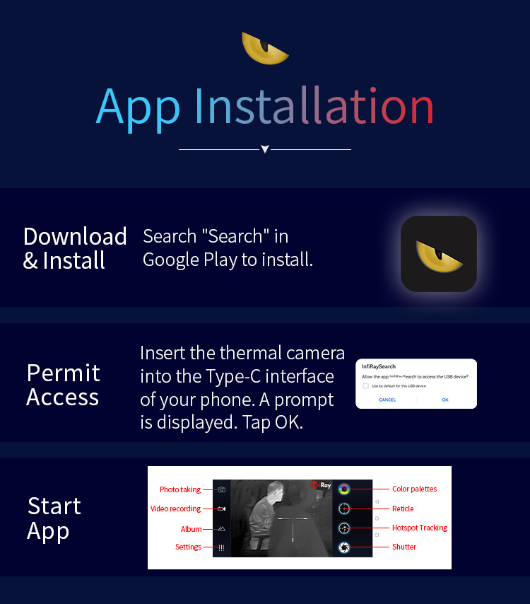 [ Code：BG1ced80 ONLY $598.99 ] InfiRay T3 Thermal Imager 384x288 High-Resolution Android Support Efficient Power Consumption Night Vision Infrared Camera