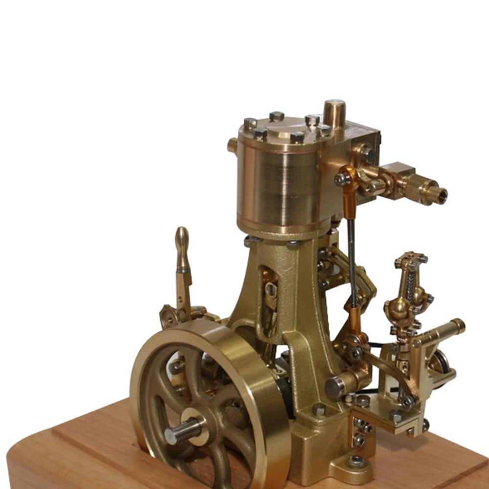 M31 1.8CC Mini Retro Vertical Single-Cylinder Reciprocating Double-Acting Steam Engine Model Toys with Speed Reducer