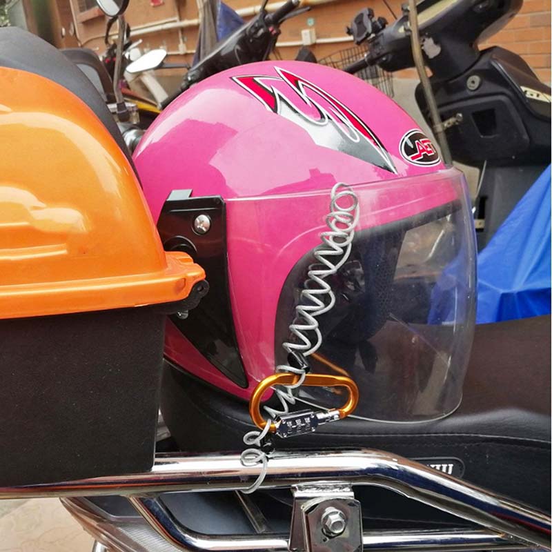 3-Digit D-Lock Mountaineering Buckle Hook Combination Lock Bicycle Electric Bike Anti-Theft Hook Helmet Lock