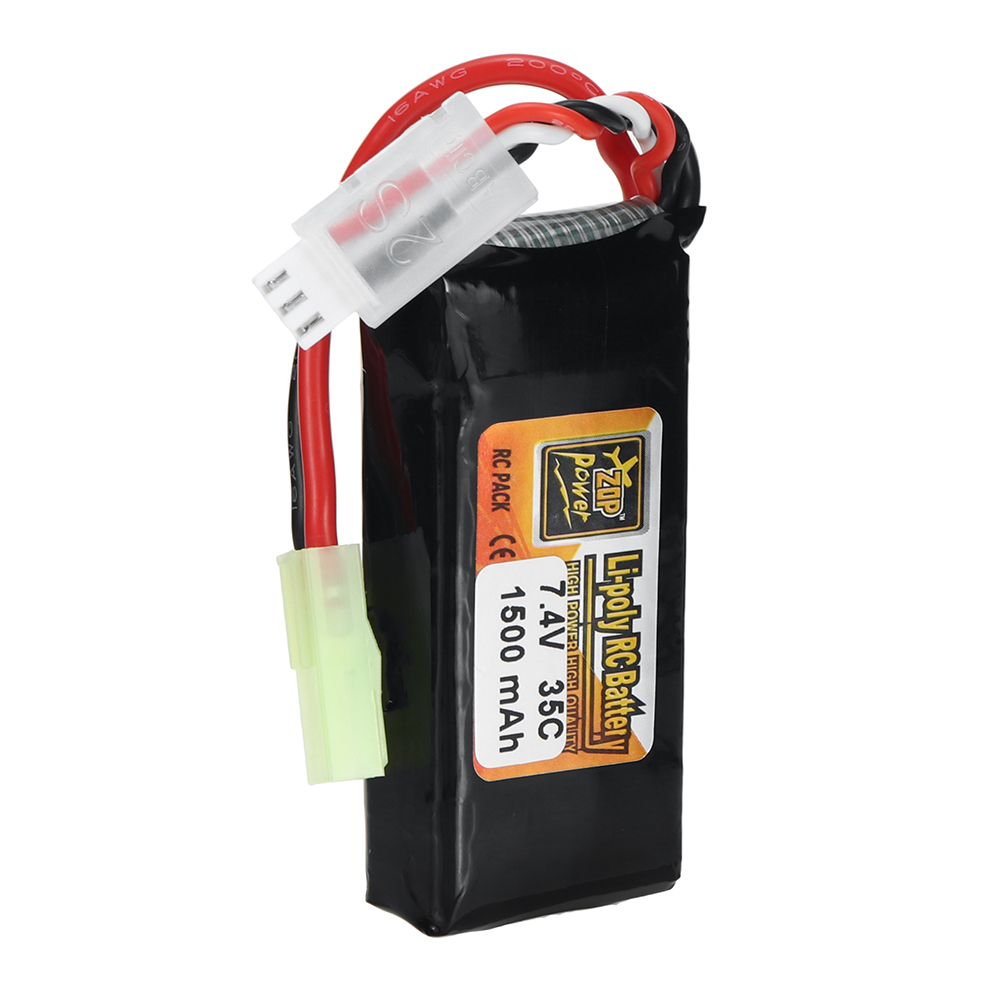 ZOP Power 2S 7.4V 1500mAh 35C LiPo Battery T Plug for RC Car Airplane Helicopter FPV Racing Drone
