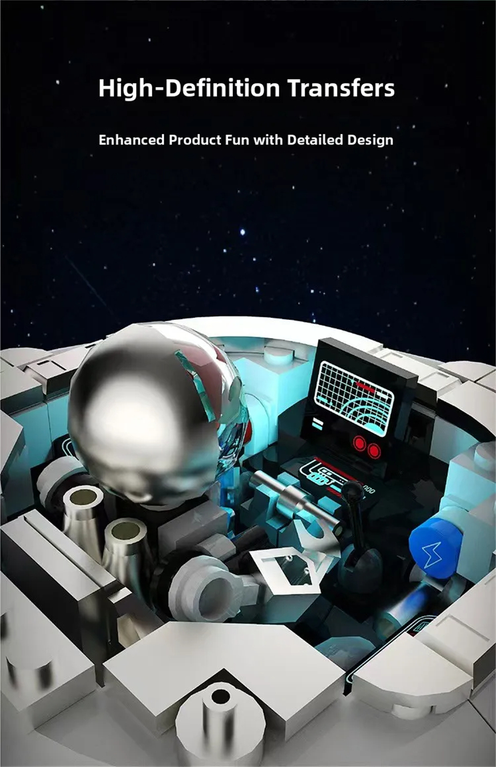 TUOMU T3012 Space Exploration Model UFO Spaceship LED Light