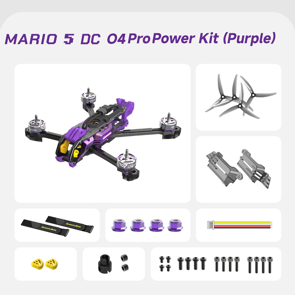 SpeedyBee Mario5 XH 5 Inch 6S Power Kit FPV Racing Drones BNF NO VTX NO Camera Compatible with DJI O4 Pro Air Unit