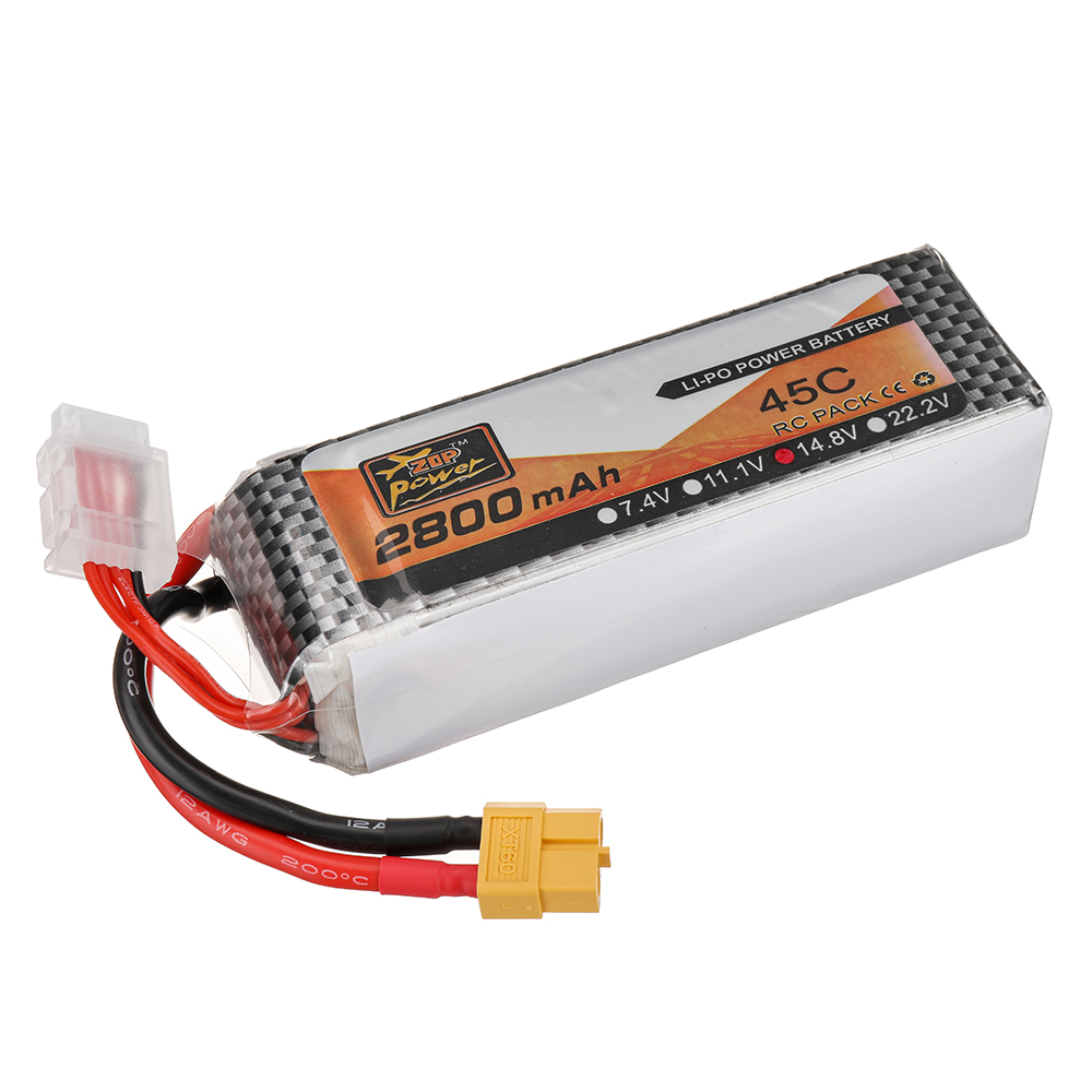 ZOP Power 14.8V 2800mAh 45C 4S LiPo Battery XT60 Plug for RC Drone