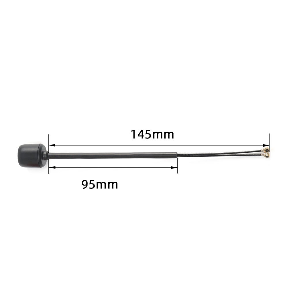 FlyFishRC 40mm/95mm/145mm Dual-Band 5.8Ghz/2.4Ghz UFL FPV Antenna for DJI O3 Air Unit RC Drone