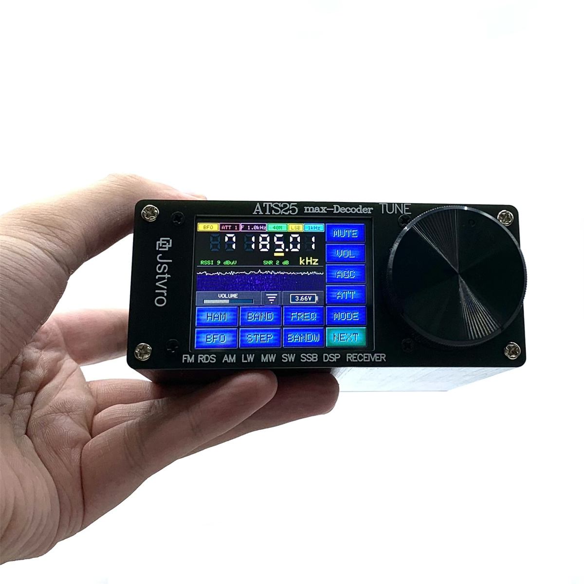 SI4732 ATS-25max-DECODER Radio Receiver 4.16 Version Adds CW RTty Decoding Function WiFi Function Four Audio Spectrum DSP Receiver FM LW (MW and SW) and SSB Built -in 3000mA Lithium Battery