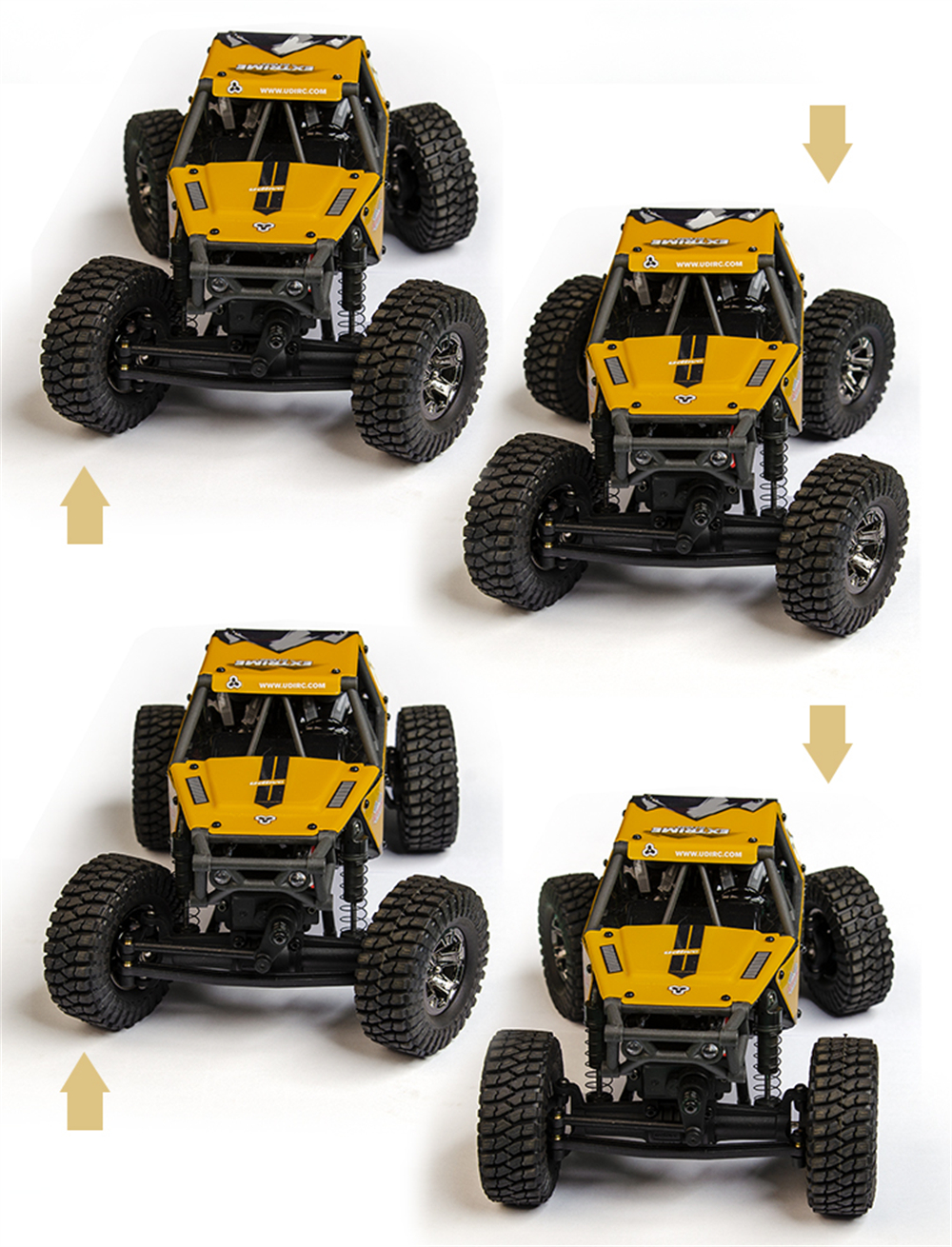 UDIRC UCX2405 UCX2405 PRO RTR 1/24 2.4G 4WD RC Car Rock Crawler Off-Road Climbing Cage Trail Truck Snow Leopard LED Light Full Proportional Vehicles Models Oil Filled Shocks Toys