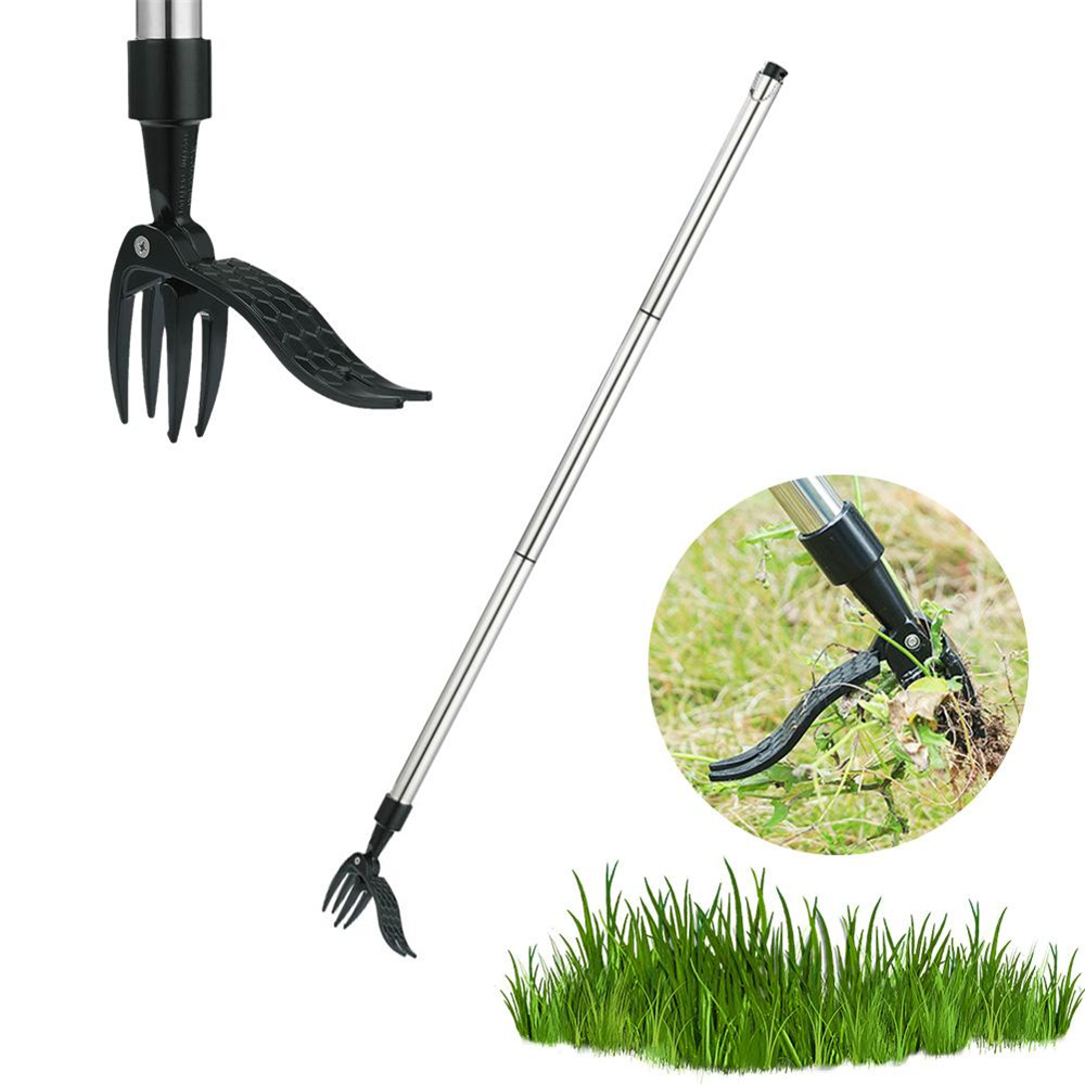 Manual Vertical Weeding Digging Grass Shovel Standing Weeding Puller Metal Weed Puller Head Garden Lawn Root Remover Weeder