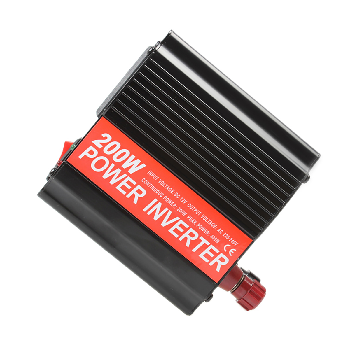 200W Car Inverter Al-Mg Alloy USB 5V/3.1A 12V to 110V Peak 300W Travel Essential for US Japan
