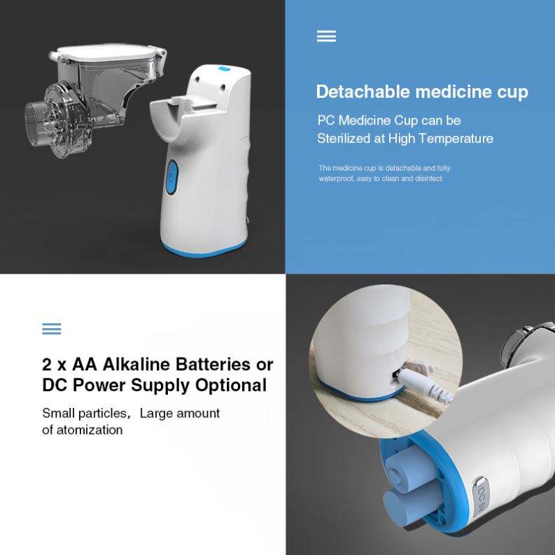 Portable Medical Nebulizer Handheld Ultrasonic Atomize Inhalator Adult Child Vaporizer Silent Steam Nasal Humidifier Inhaler Tools