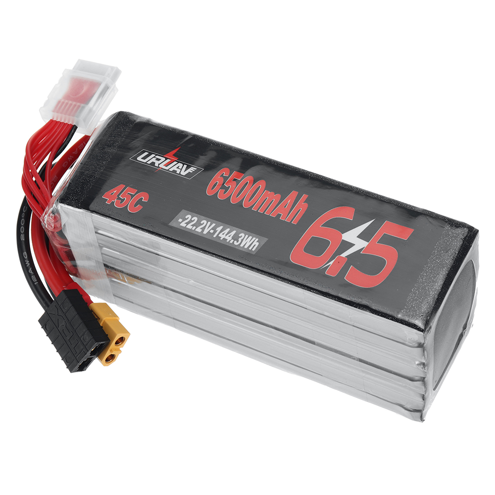 URUAV 22.2V 6500mAh 45C 6S LiPo Battery XT60 Plug for RC Drone