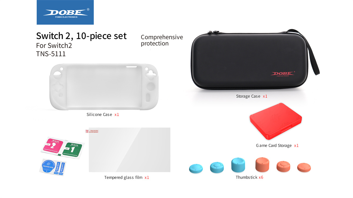 DOBE TNS-5111 Switch2 アクセサリーキット 10 in 1 バンドル