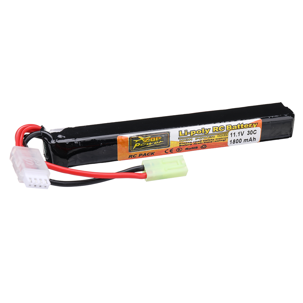 ZOP Power 11.1V 1800mAh 30C 3S LiPo Battery Tamiya Plug With T Plug Adapter Cable for RC Car