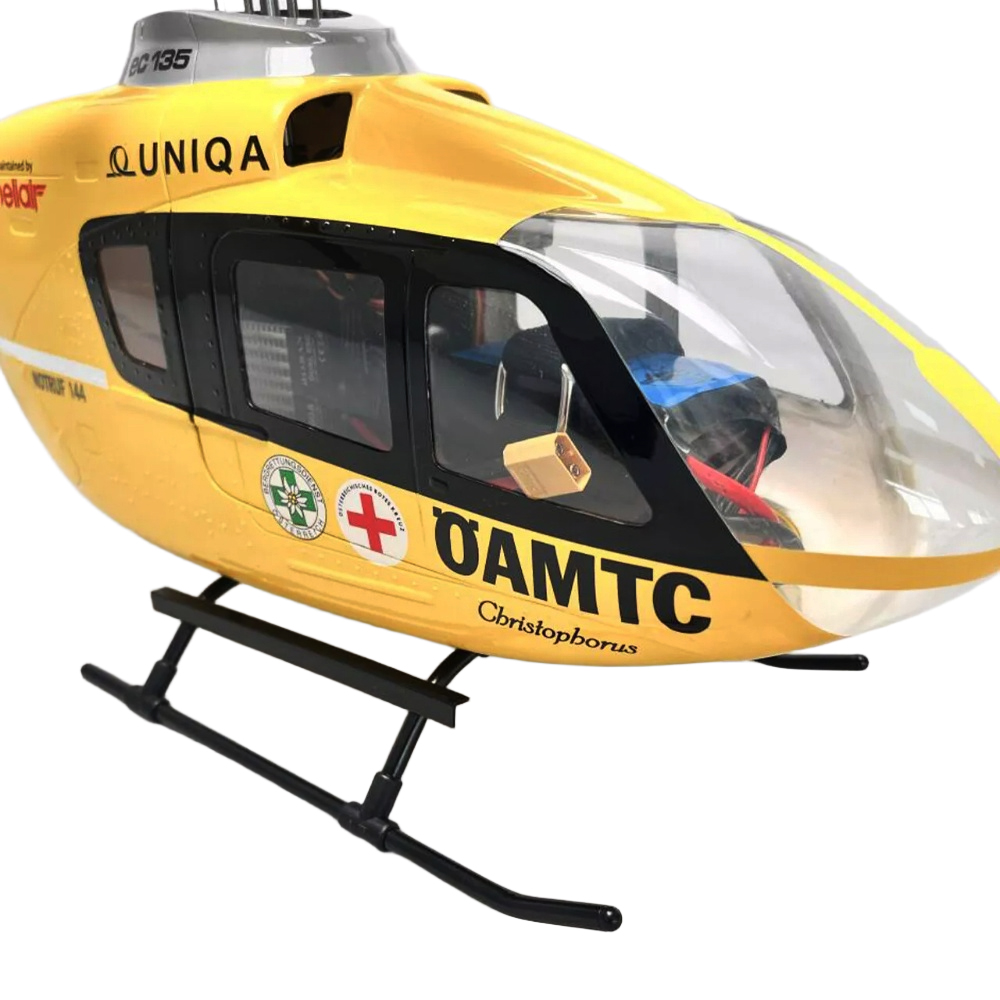 ROBAN EC135 450 Class 2.4G 11CH Yellow Red Tail 4 blades GPS Stabilized Scale RC Helicopter RTF With X2 Flight Controller
