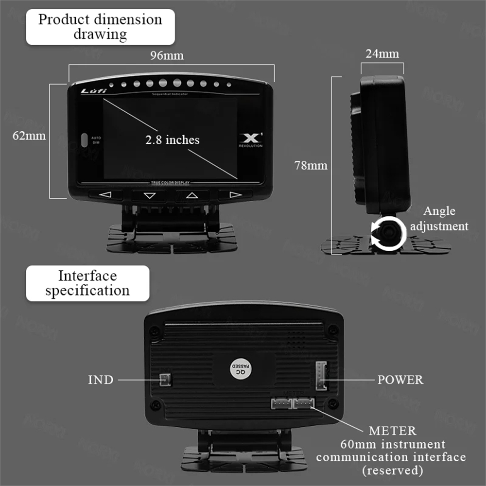 LUFI x1 車 OBD2 メーター 自動車 スマート デジタル ディスプレイ TFT
