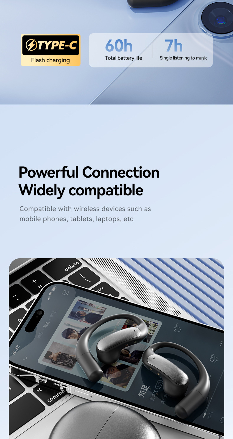 M118 AI Translation Earbuds Wireless bluetooth Earphone HiFi Bass Sound Directional Sound Digital Display AI Assistant Smart Interpretation Open Earhooks Sports Headphones