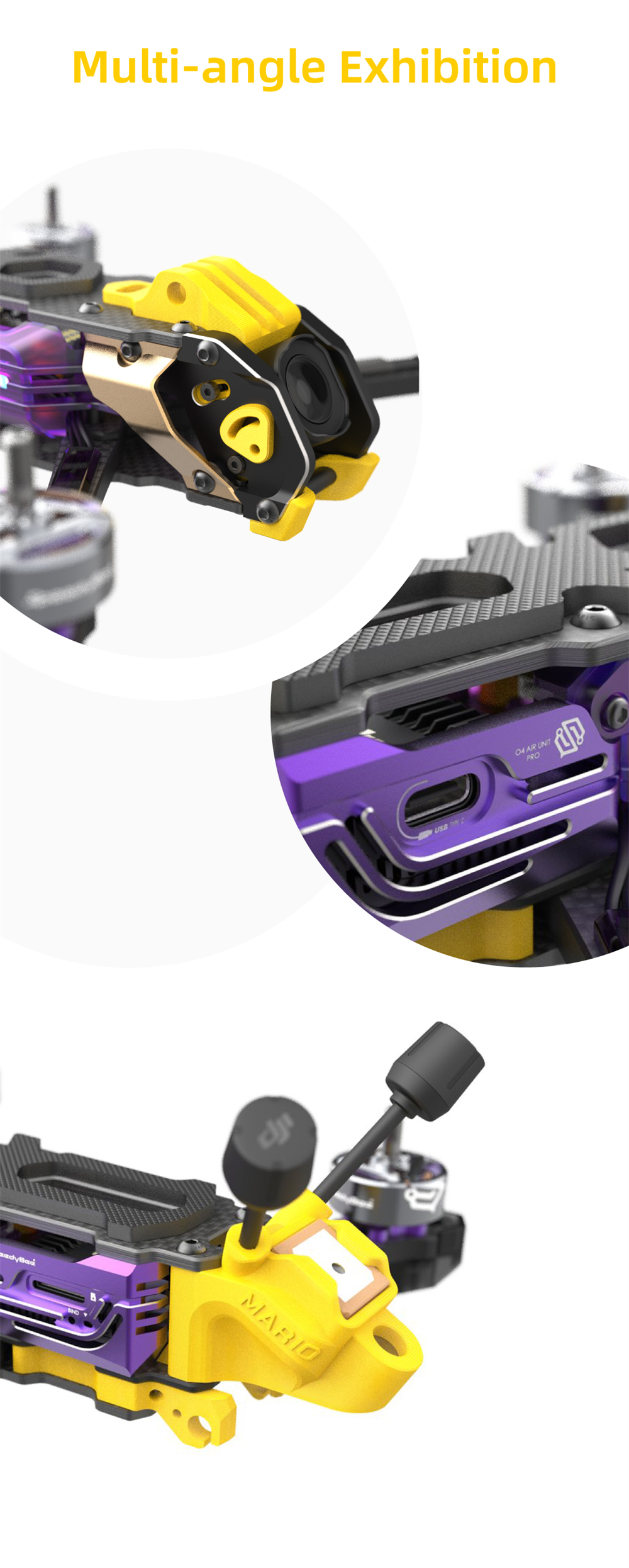 SpeedyBee Mario5 DC HD O4 PRO 5 Inch 6S FPV Racing Drones BNF with Bee Storm 2306.5 PRO 1880KV Motor