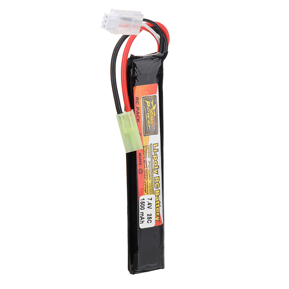 ZOP Power 7.4V 1500mAh 25C 2S LiPo Battery Tamiya Plug With T Plug Adapter Cable for RC Car