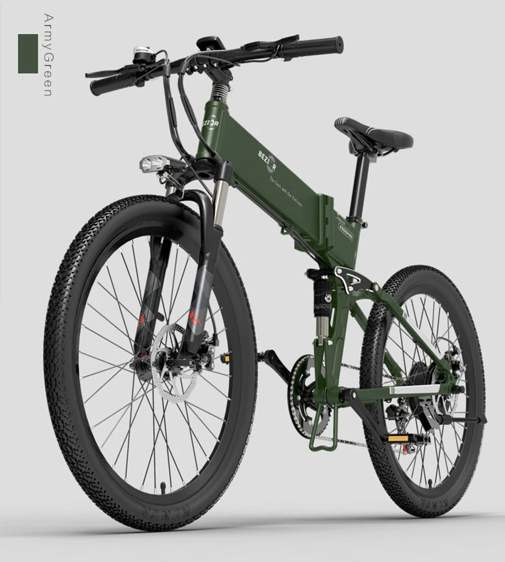 [US DIRECT] BEZIOR X500 PRO 48V 10.4AH 500W Electric Bicycle 26*1.95 Inch 100KM Mileage Range Max Load 200KG