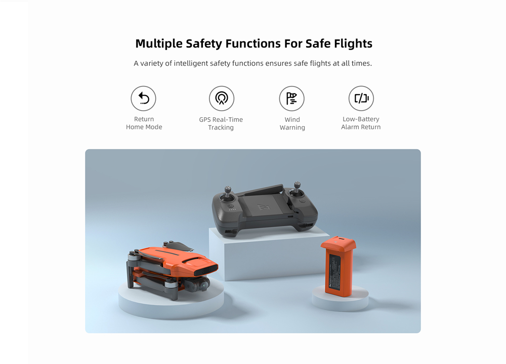 FIMI X8 MINI 3 BNF without Remote Control Battery SoLink 9KM FPV Super Night Video Mode With 4K 60fps 1/2