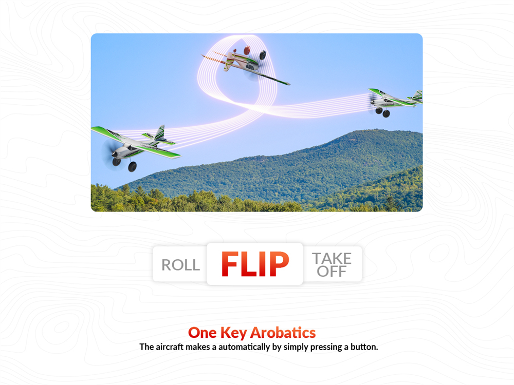 VolantexRC Trainstar Stunt 76804 500mm Wingspan 2.4G 4CH With 6-axis Gyro Brushless EPP RC Airplane Trainer Fixed Wing RTF