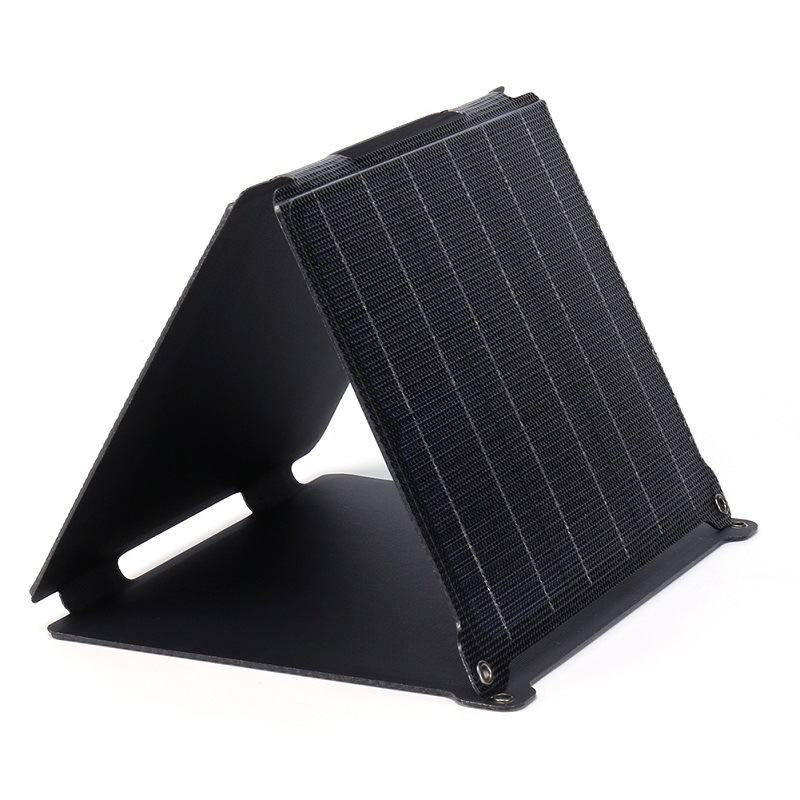 21W ETFE Solar Panel Kit Foldable 5V/12V Dual USB Output Portable Solar Chargers Outdoor Waterproof Camping Hiking Travel Solar Cell Phone Charger Panel