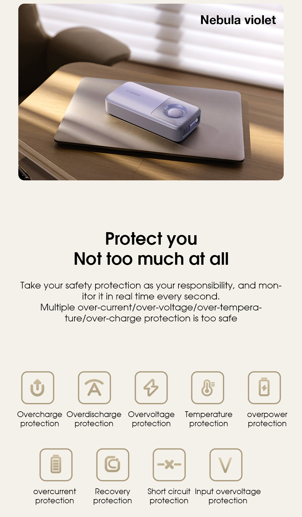 Baseus NOMOS 30W 74Wh 20000mAh Digital Display Power Bank Built-in iP Retractable Cable External Battery Power Supply Fast Charging for iPhone 15 14 13 for Huawei Pura70 Ultra for Samsung Galaxy S24 for Xiaomi Civi4 Pro