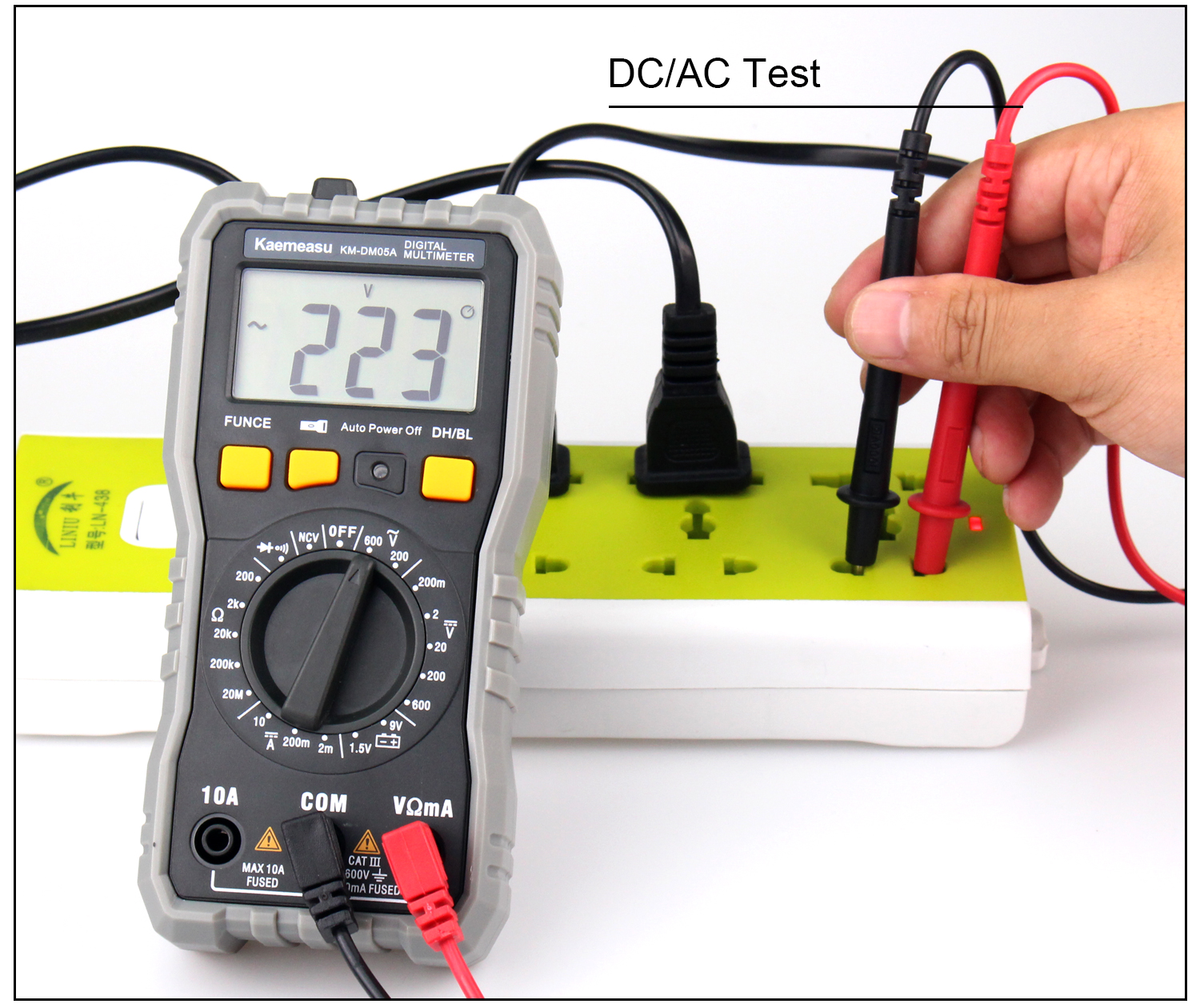 Kaemeasu KM-DM05A Multimeter Pro Compact Digital Multimeter with LCD Display Accurate DC/AC Voltage DC Current Resistance Measurement Portable Electrical Tool for Fieldwork with Overload Protection User-friendly for Home Use and Professionals
