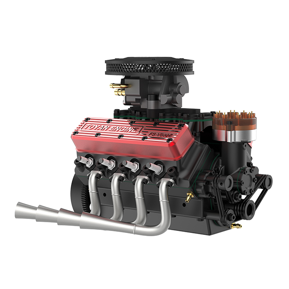 TOYAN FS-V800WGPC 1/10 ミニ V8 エンジンモデル ガスで動く 28CC 4