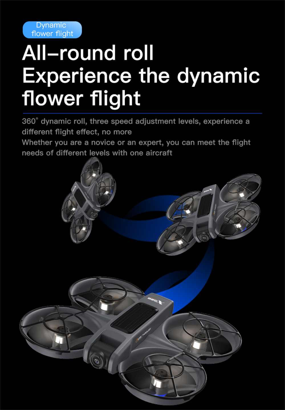 X226 WiFi FPV with Goggles Glasses / 5.9inch LCD Screen Controller HD Dual Camera Electrically Adjustable Optical Flow Hover Circle Protection LED Light Brushless 2.4G 4CH 6-Axis Remote Control Toys RC Drone Quadcopter RTF