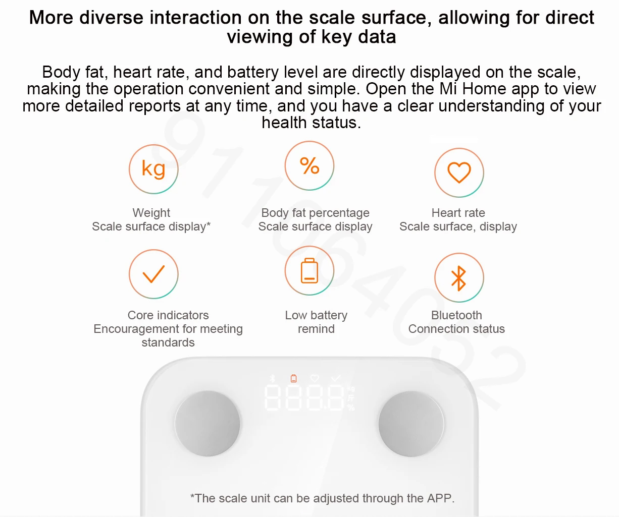 Xiaomi Mijia S400 Bluetooth 5.0 Intelligent Home Body Fat Scale