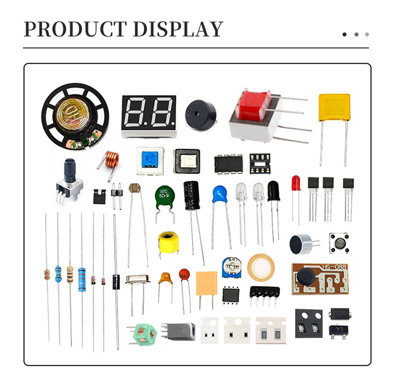 必須電子部品キット 50種類の電子部品 抵抗器 コンデンサー ダイオード