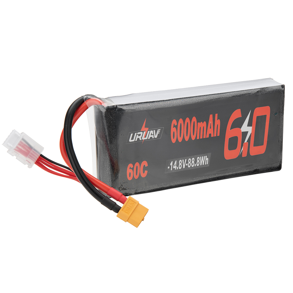 URUAV 14.8V 6000mAh 60C 4S LiPo Battery XT60 Plug for RC Drone