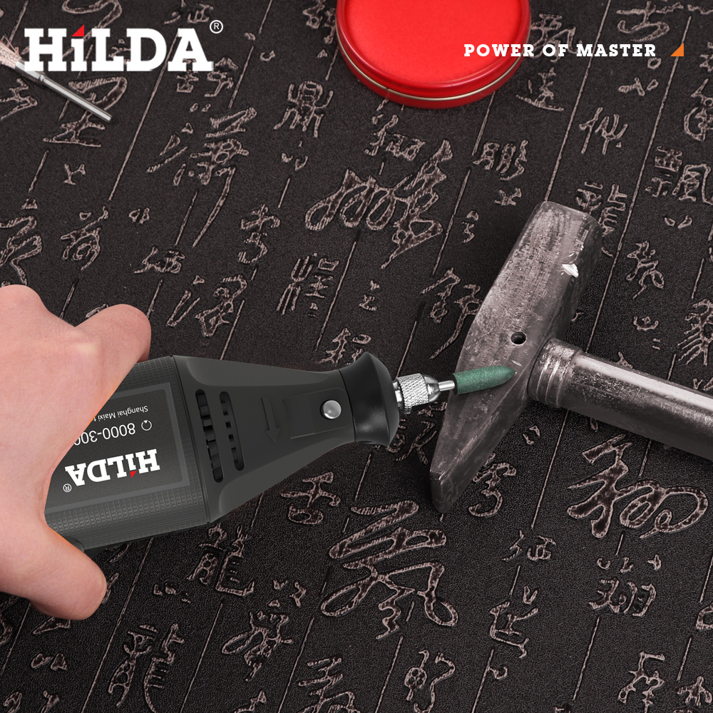 HILDA 220V Electric Drill Grinder Engraver Pen Grinder Mini Drill Electric Rotary Tool Grinding Machine Accessories
