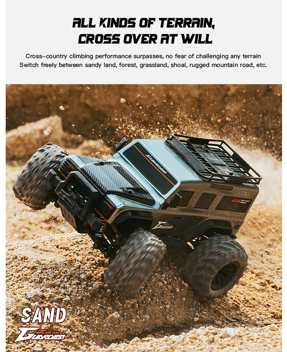 Funsky G2201 2.4G 1/16 4WD RC Car With LED Light High Speed Desert Truck Vehicle Models