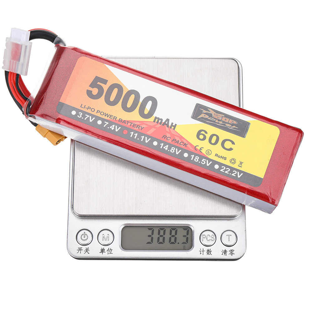 ZOP Power 11.1V 5000mAh 60C 3S LiPo Battery XT60 Plug for RC Drone