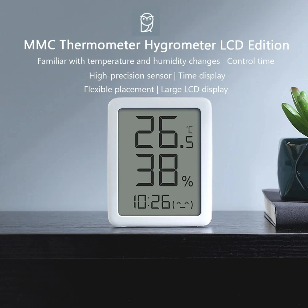 Vente Thermomètre Hygromètre Xiaomi MHO-C701 avec écran LCD de 3,5 pouces,  bluetooth et capteur de température d'humidité - Banggood Français Mobile