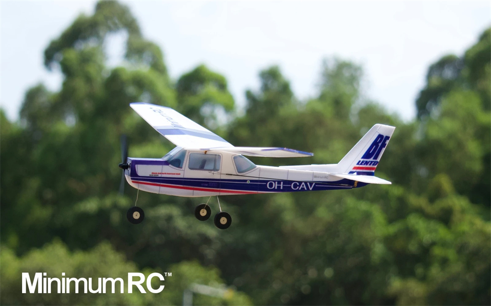 MinimumRC Cessna-152 Skyline Blue 360mm Wingspan 2.4GHz 3CH Gyro Stabilization Trainer RC Airplane KIT with Brushed Motor