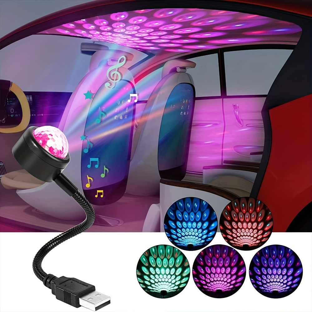 USB Auto-Lichteffekt Lampe Musik Rhythmus Projektor LED Auto