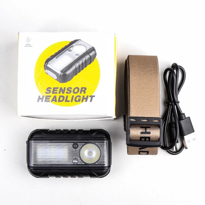 350LM XPE Indicator Sensing LED Headlight Multifunctional Headlight Built-in Battery Long Range Battery with Magnetic Hook