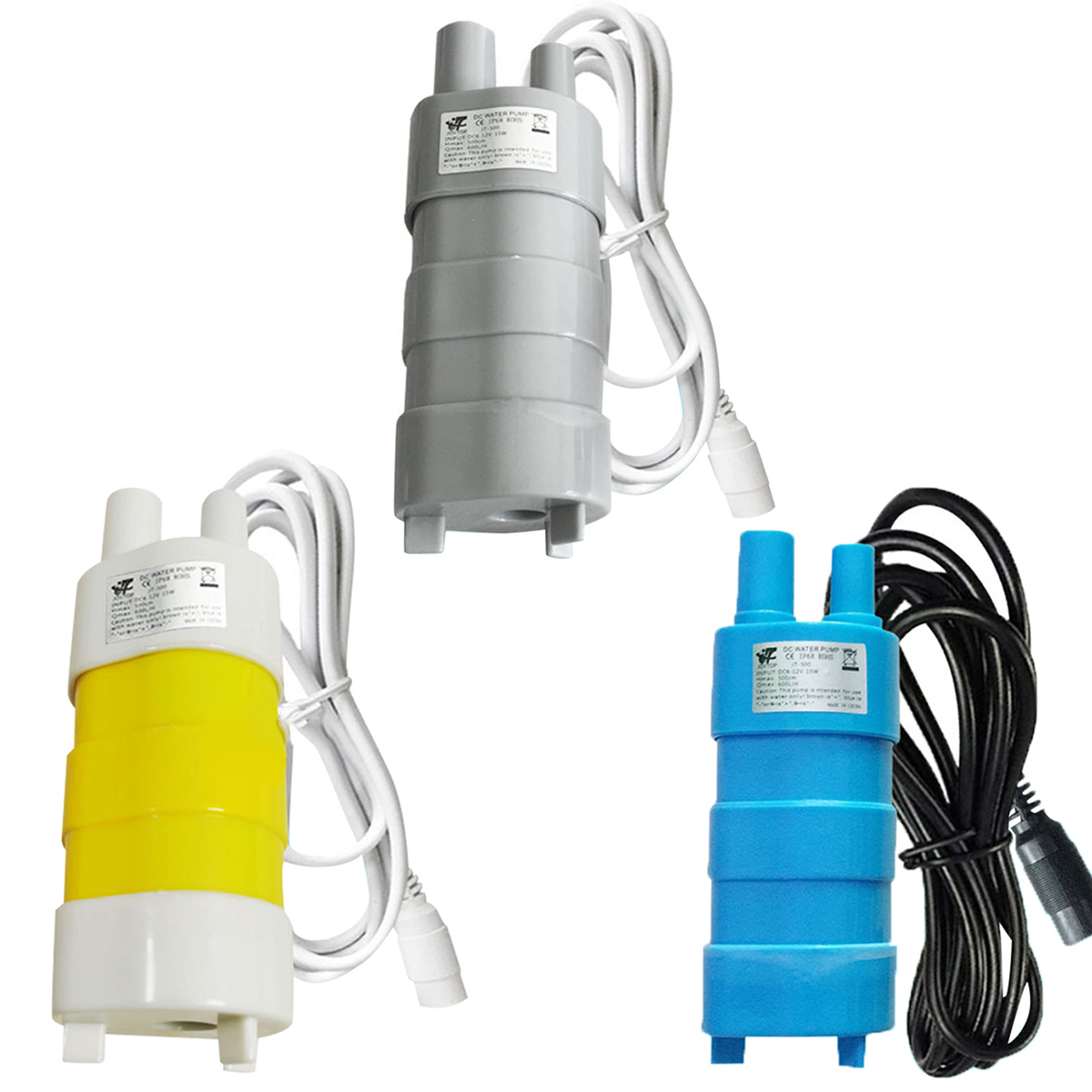 High-Efficiency JT-500 DC 12V Brushless Magnetic Submersible Water Pump 600 L/H Flow 5m Water Head Energy-Saving & Low-Noise Ideal for Fountains and Aquariums